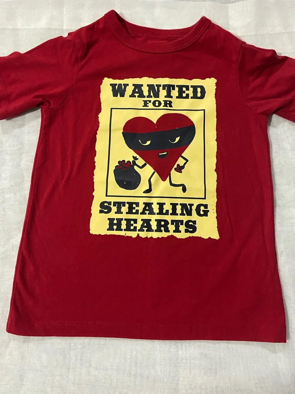 The Children's Place Red Short-Sleeve Graphic Tee with Yellow Poster Print